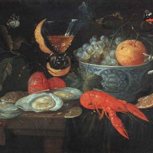 Still Life With Fruit And Shellfish