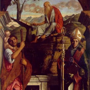 St. Jerome with St. Christopher and St. Louis
