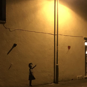 Balloon Girl by Banksy in Ipswich