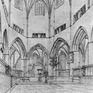 Interior Of The Choir Of St. Bavo At Haarlem