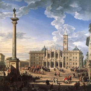 The Piazza And Church Of Santa Maria Maggiore