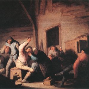 Carousing Peasants In A Tavern