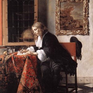 Man Writing A Letter